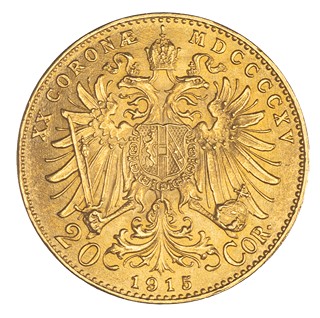 František Josef l., 20 koruna