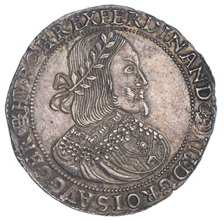 1 tolar Ferdinand III. 1659 K.B., posmrtní ražba