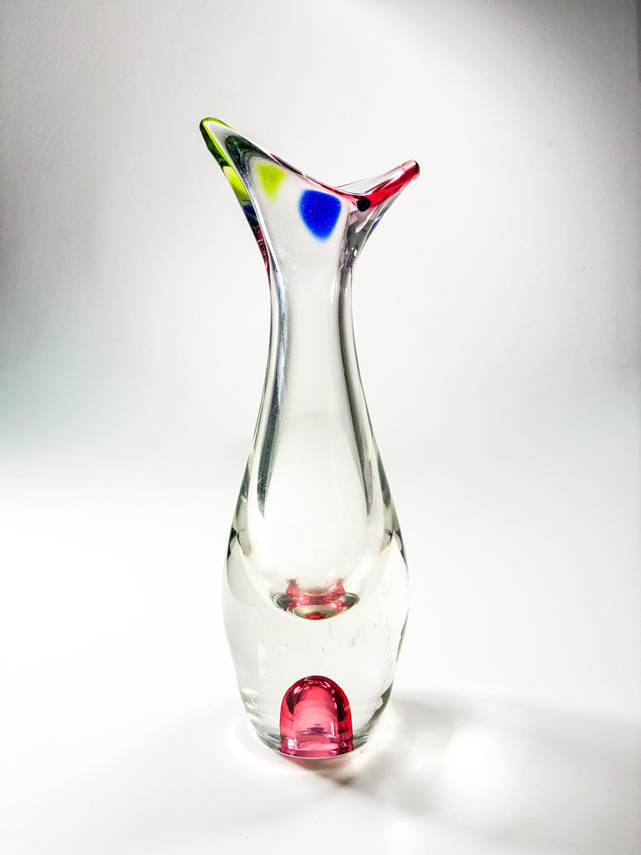 Hospodka Josef - Barevná hutní váza - kolekce Julie, 27 cm