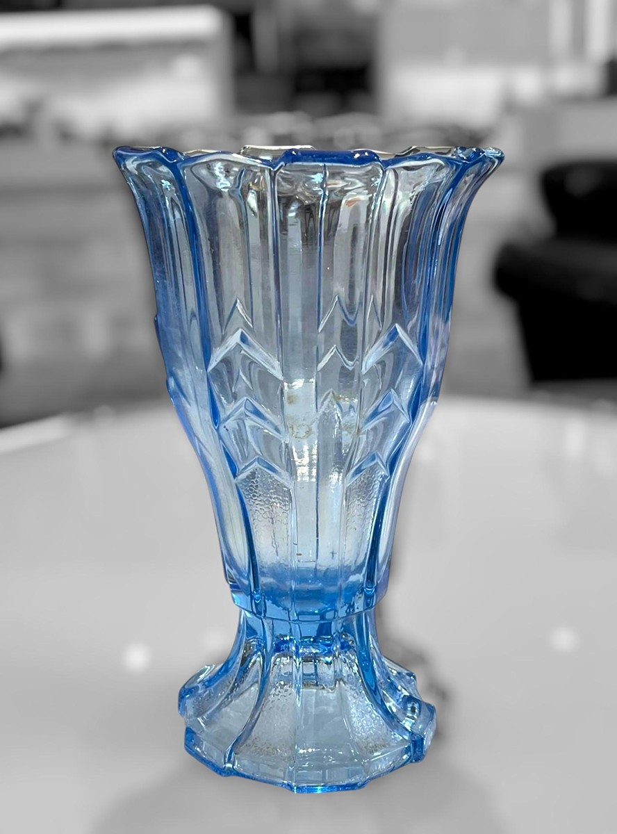 Schrötter Rudolf - Modrá váza - Art Deco, 20 cm