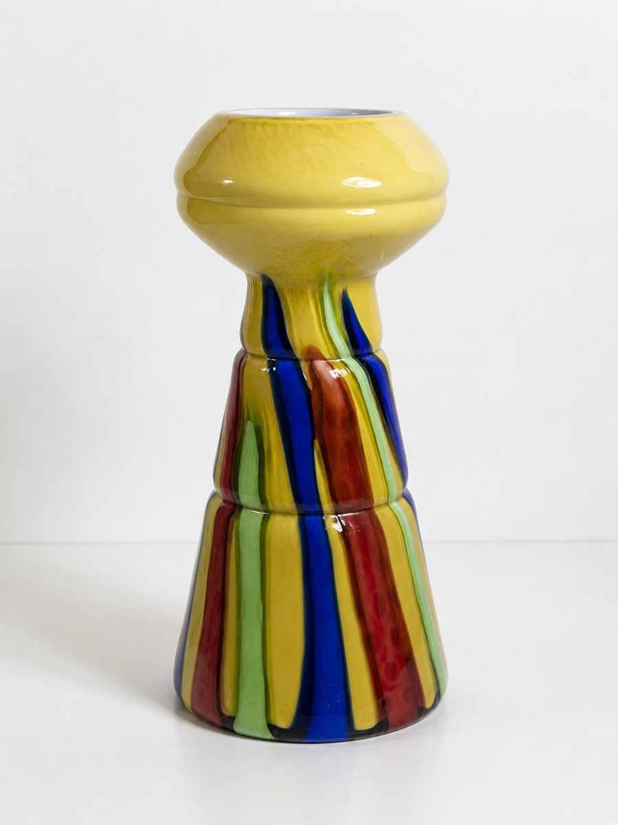 Velká váza s barevnými pruhy, 38 cm