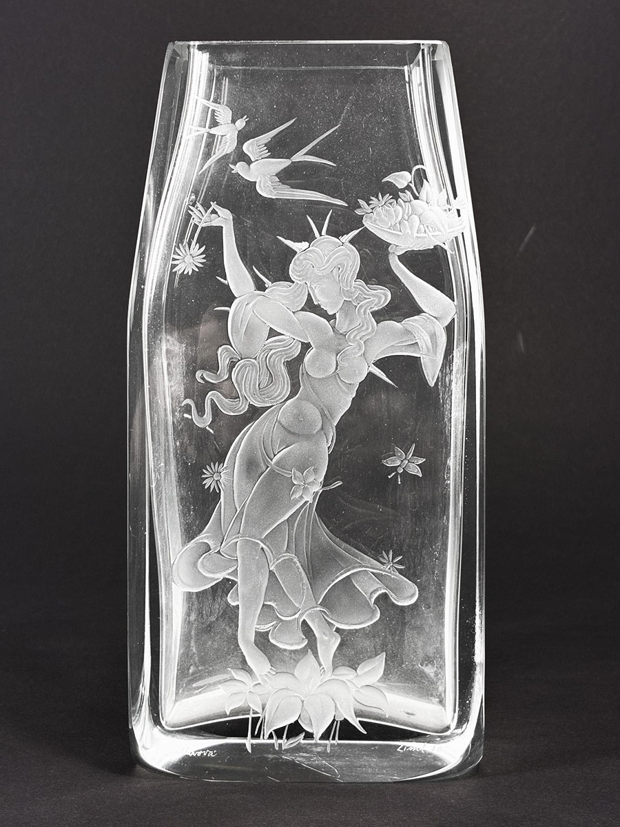 Hellerová Erika - Váza motiv - Jaro, 21 cm