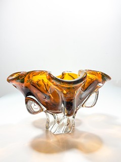 Hospodka Josef - Skleněná žardiniera- květ, průměr 25 cm