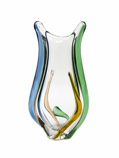 Zemek František - Hutní váza s nálepy- série Rhapsody, 28 cm