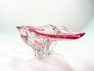 Hospodka Josef - Mísa z hutního skla- Chřibská, délka 47 cm