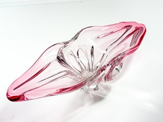 Hospodka Josef - Mísa z hutního skla- Chřibská, délka 47 cm