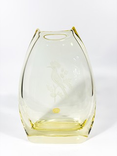 Klinger Miloslav - Váza s rytinou dudka, 21 cm