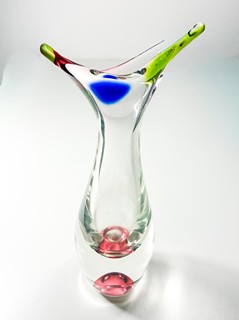 Hospodka Josef - Barevná hutní váza - kolekce Julie, 27 cm
