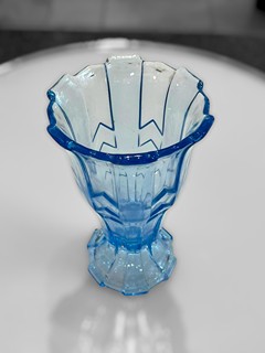 Schrötter Rudolf - Modrá váza - Art Deco, 20 cm