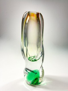 Rozínek Josef - Barevná hutní váza, 23 cm