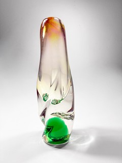 Rozínek Josef - Barevná hutní váza, 23 cm