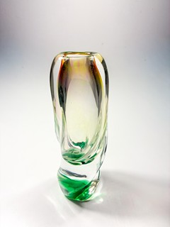 Rozínek Josef - Barevná hutní váza, 23 cm