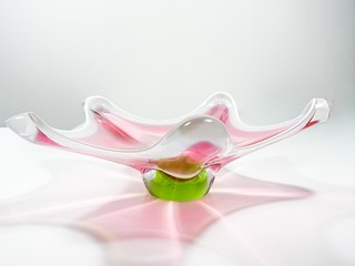 Hospodka Josef - Hutní sklo - květ, průměr 32 cm