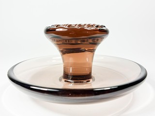 Bílek Ilja - Popelník-hutní sklo, průměr 16 cm