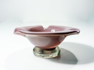 Růžový popelník, průměr 11,5 cm