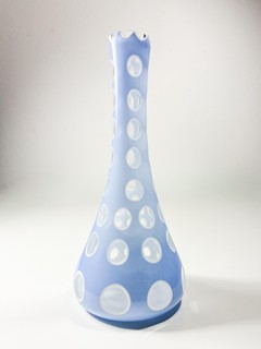 Váza z přejímaného skla- puntíky, 26 cm