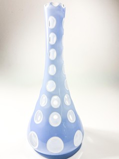 Váza z přejímaného skla- puntíky, 26 cm