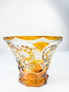 Art Deco váza se sluníčky, 20 cm