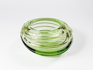 Beránek Emanuel - Zelená hutní miska/popelník, 13,5 cm