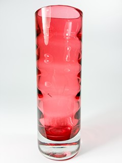 Wünsch Karel - Růžová váza- Nový Bor, 20 cm