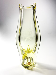 Klinger Miloslav - Hutní váza s českým lvem vězdoua h, 27 cm