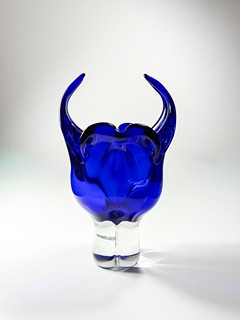 Hospodka Josef - Skleněná hutní váza Roháč, 26 cm