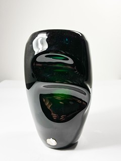 Beránek Emanuel - Váza - sytě zelená, 16 cm