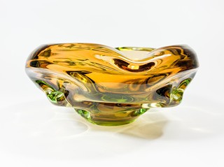 Jan Beránek - Hutní dvoubarevný popelník, 17 cm