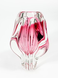 Hospodka Josef - Hutní váza Tulipán - Chřibská, 20 cm