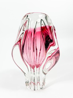 Hospodka Josef - Hutní váza Tulipán - Chřibská, 20 cm