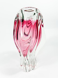 Hospodka Josef - Hutní váza Tulipán - Chřibská, 20 cm
