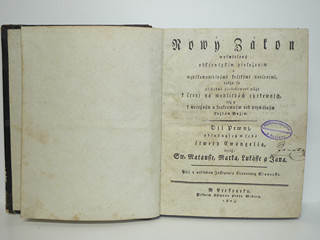 Nový Zákon - Prešpurk - Jiří Palkovič - 1805, 1806