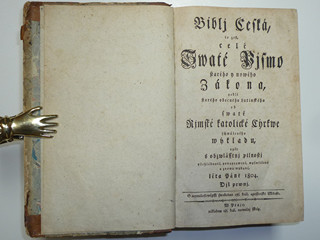 Bible Česká - František Faustin Procházka - 1804 - 1.díl + 2.díl