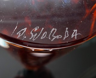 Jaroslav Svoboda (1938) - Unikátní broušená stéla , sign. 