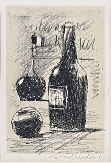 Kamil Lhoták (1912 - 1990) - Zátiší s lahví