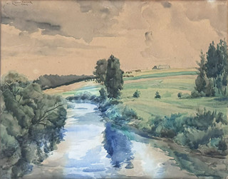 Jan Rambousek (1895 - 1976) - Krajina s říčkou
