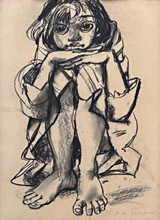 Míla Doleželová (1922 - 1993) - Sedící děvčátko