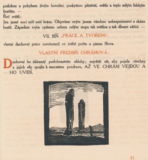 František Bílek (1872-1941) - Stavba budoucího chrámu v nás