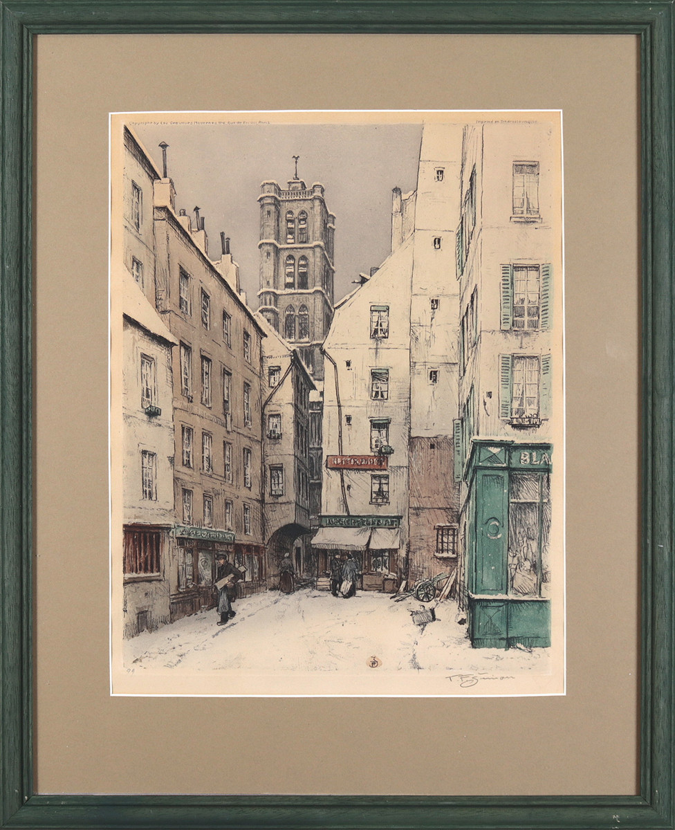 František Tavík Šimon (1877-1942) - Kostel St. Gervais v zimě