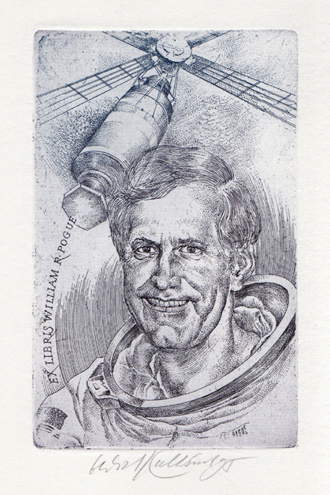 Oldřich Kulhánek (1940-2013) - Ex libris William R. Pogue