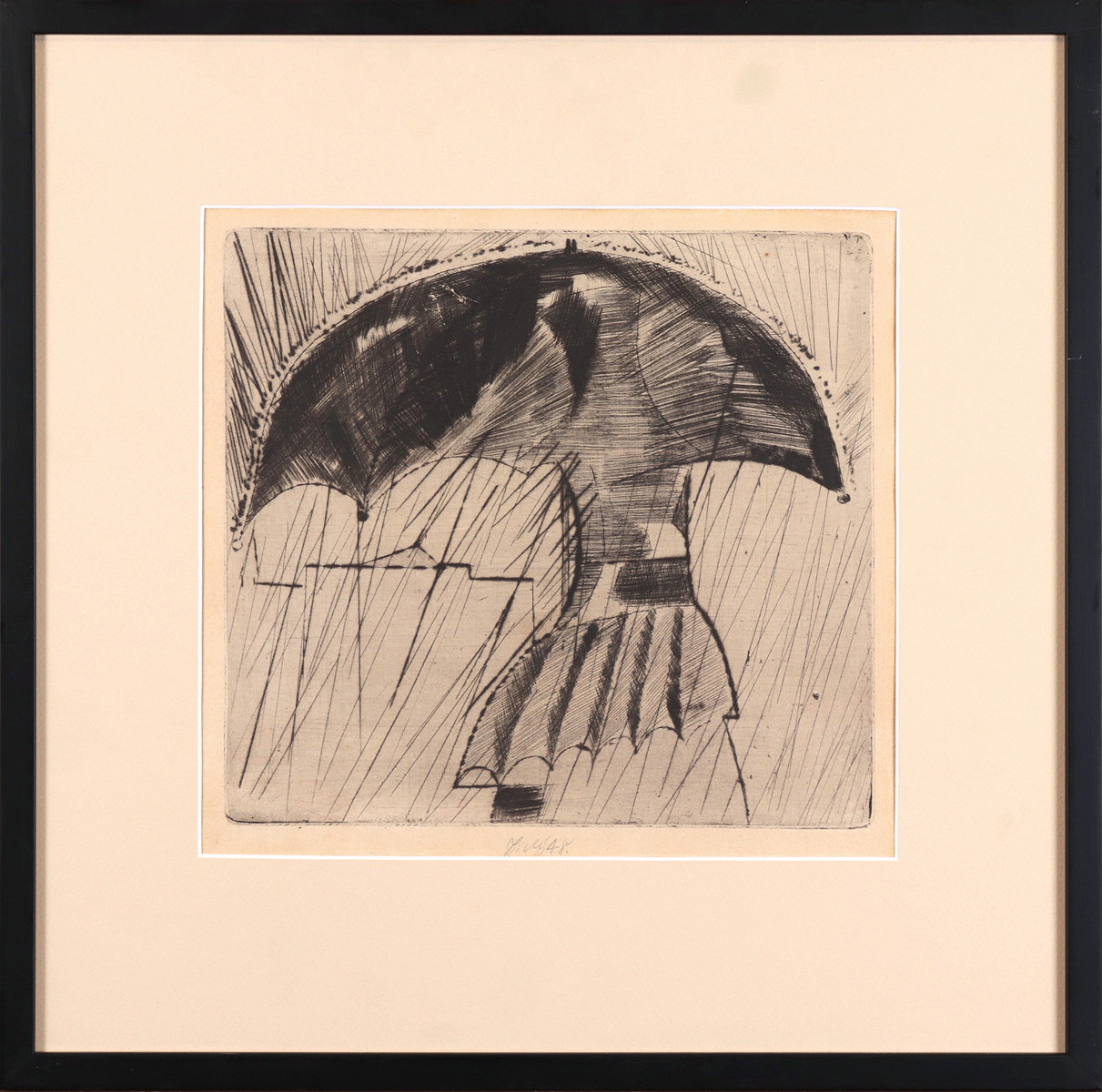 František Tichý (1896-1961) - Muž s deštníkem