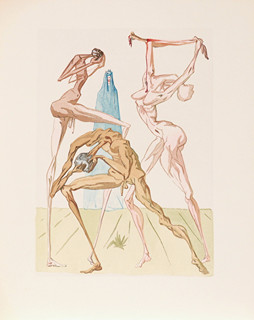 Salvador Dalí (1904-1989) - Božská komedie Les Habitants de Prato