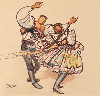 František Bezděk (1906-1983) - Krojovaný pár