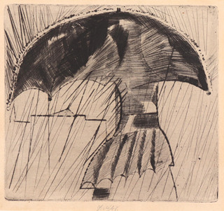 František Tichý (1896-1961) - Muž s deštníkem
