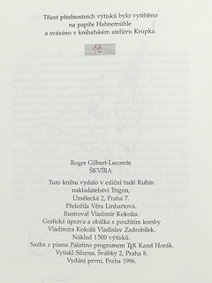 Vladimír Kokolia (1956-) - R. Gilbert Lecomte Škvíra