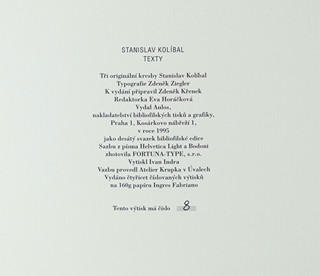 Stanislav Kolíbal (1925-) - Texty