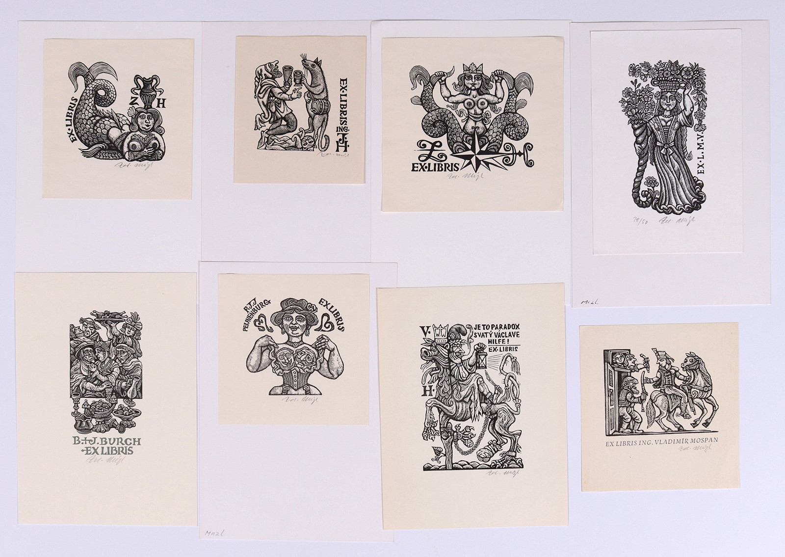Zdeněk Mézl (1934 - 2016) - konvolut osmi grafik