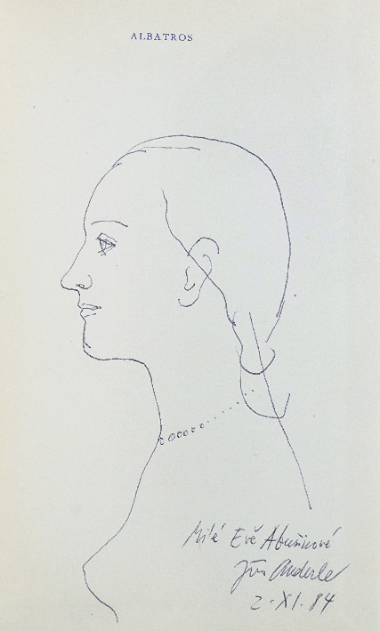 Jiří Anderle (1936) - Kniha Halleyova kometa s kresbou Jiřího Anderleho