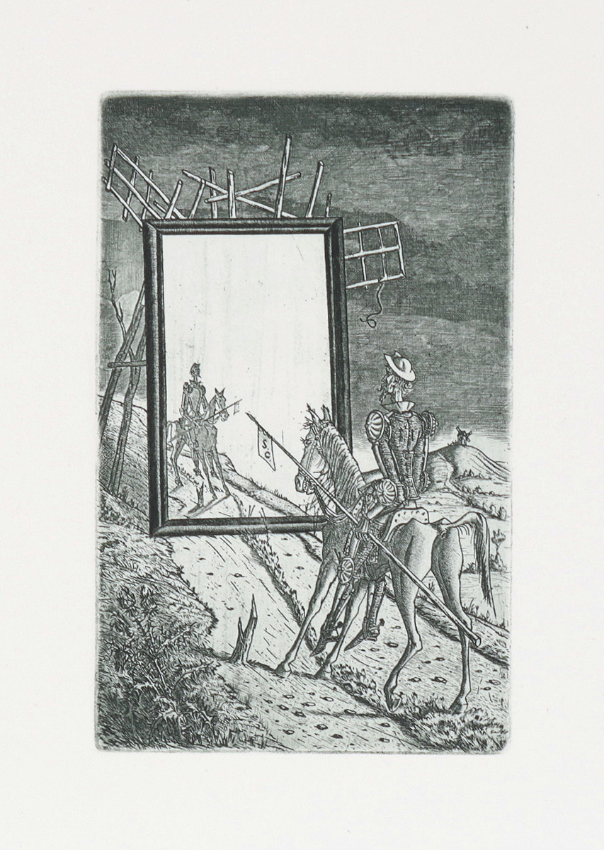 Jindřich Pileček (1944 - 2002) - Don Quijote a zrcadlo