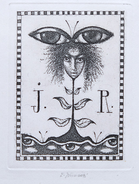 Ludmila Jiřincová (1912 - 1994) - Ex libris J. R.